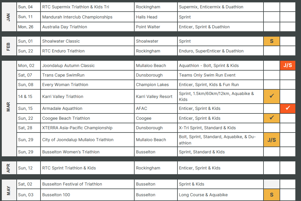 WA Calendars - all